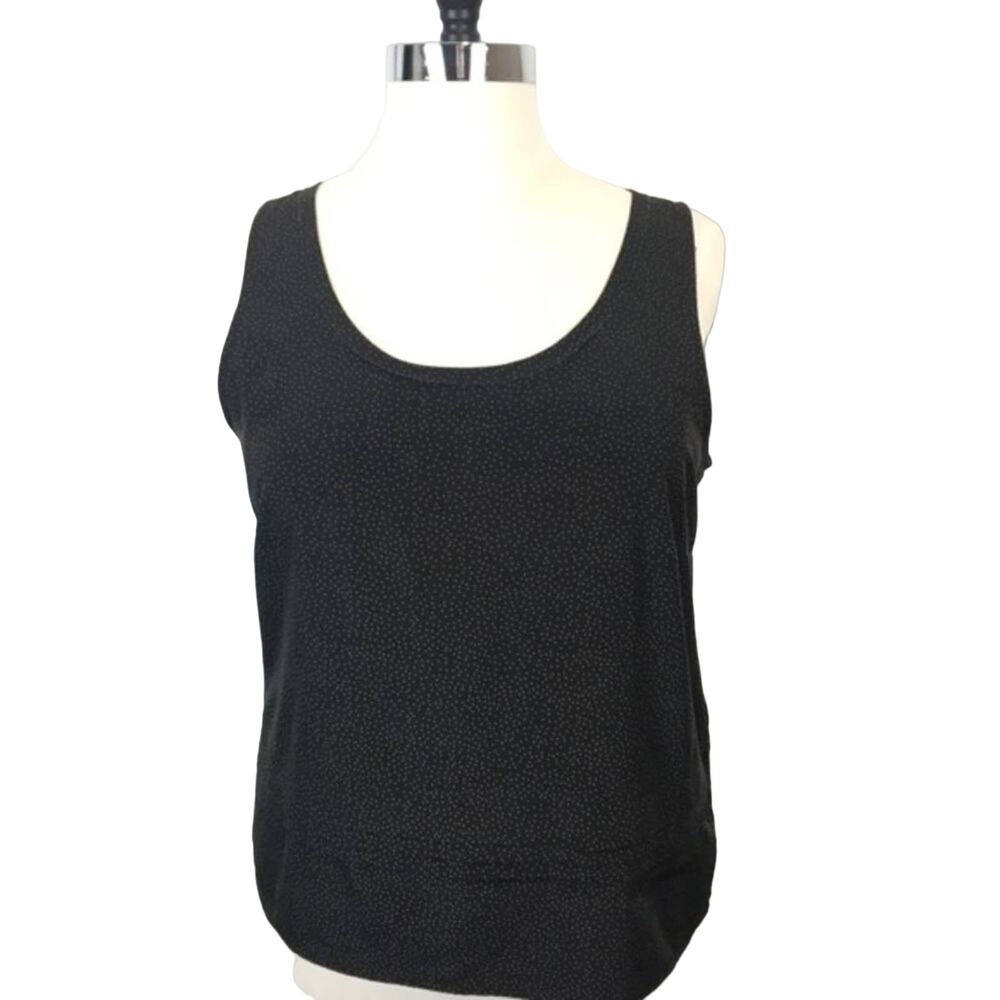 Gap Career Tank Top Shell Size XL Black Taupe Gray Classic Secretary Chic